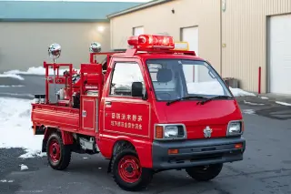 Red 1992 Daihatsu Hijet Fire Truck, 660cc, stock KTD-0032 (photo 6)