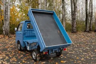 1995 Daihatsu Hijet Climber Dump Truck — Blue 4WD Kei Trucks, photo 10 of 12