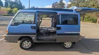 Two-Tone Clear Water Blue Metallic / Charcoal 1997 Subaru Domingo, 61,800 miles, I3 1.2L, stock KTD-0073 (photo 2)