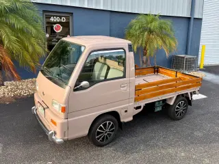 Beige 1998 Subaru Sambar, Manual, imported kei truck, stock KTD-0084 (photo 4)