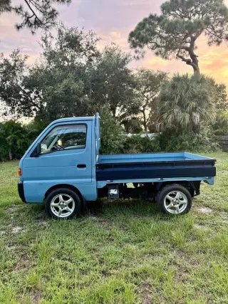 Blue 1998 Suzuki Carry, 50,000 miles, 660cc SOHC I3 (F6A), stock KTD-0086 (photo 2)
