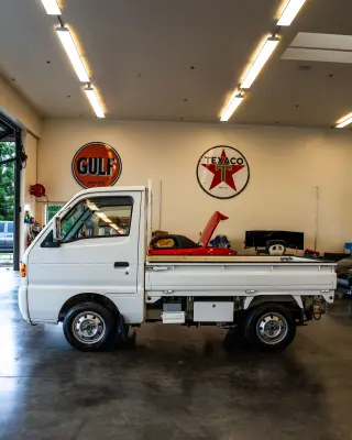 White 1998 Suzuki Carry 4WD kei truck for sale, stock KTD-0088 (photo 9)