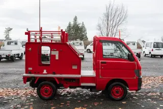 1999 Daihatsu Hijet Fire Truck — Red 4WD Kei Trucks, photo 7 of 15
