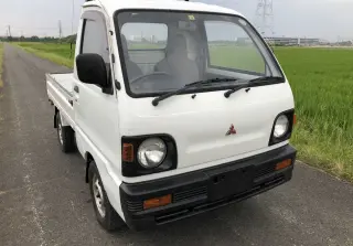 White 1991 Mitsubishi Minicab Truck 4WD kei truck for sale, stock KTD-0212 (photo 1)
