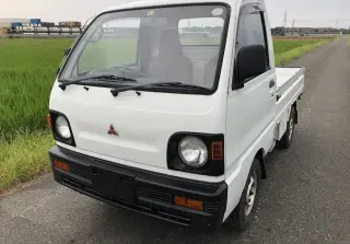 White 1991 Mitsubishi Minicab Truck, 40,347 miles, 3G83, stock KTD-0212 (photo 2)