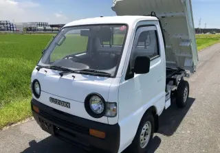 White 1991 Suzuki Carry Mini Dump Truck, 63,257 miles, F6A, stock KTD-0126 (photo 2)