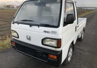 White 1992 Honda Acty Truck, 52,763 miles, E07A, stock KTD-0216 (photo 2)