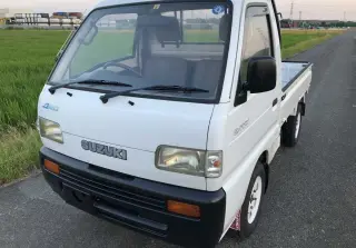 White 1992 Suzuki Carry Truck, 59,031 miles, F6A, stock KTD-0218 (photo 2)