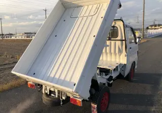White 1994 Daihatsu Hijet Mini Dump Truck, 5-Speed Manual, imported mini dump truck, stock KTD-0134 (photo 4)