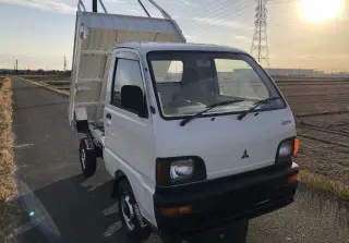 White 1994 Mitsubishi Minicab Mini Dump Truck 4WD mini dump truck for sale, stock KTD-0138 (photo 1)
