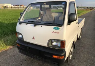 White 1994 Mitsubishi Minicab Truck, 19,538 miles, 3G83, stock KTD-0235 (photo 2)