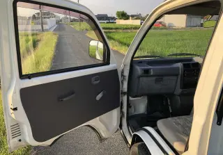 White 1994 Mitsubishi Minicab Truck, 5-Speed Manual, imported kei truck, stock KTD-0235 (photo 8)