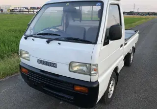 White 1994 Suzuki Carry Mini Truck, Kei Truck, 29,444 miles, F6A, stock KTD-0240 (photo 2)