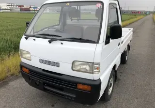 White 1994 Suzuki Carry Truck, 25,201 miles, F6A, stock KTD-0239 (photo 2)