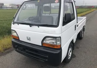 White 1995 Honda Acty Mini Truck, Kei Truck, 30,757 miles, E07A, stock KTD-0247 (photo 2)
