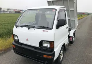 White 1995 Mitsubishi Minicab Dump, 43,173 miles, 3G83, stock KTD-0142 (photo 2)
