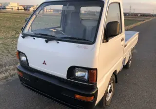 White 1995 Mitsubishi Minicab Truck, 68,430 miles, 3G83, stock KTD-0250 (photo 2)