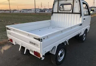 White 1995 Mitsubishi Minicab Truck, 5-Speed Manual, imported kei truck, stock KTD-0250 (photo 4)
