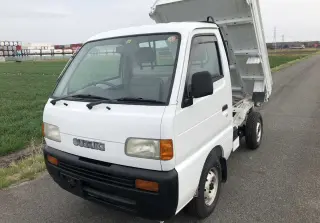 White 1995 Suzuki Carry Dump, 73,555 miles, F6A, stock KTD-0144 (photo 2)