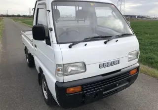 White 1995 Suzuki Carry Mini Truck, Kei Truck 4WD kei truck for sale, stock KTD-0254 (photo 1)