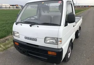 White 1995 Suzuki Carry Mini Truck, Kei Truck, 36,860 miles, F6A, stock KTD-0254 (photo 2)