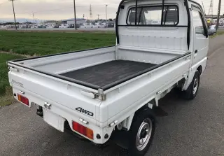 White 1995 Suzuki Carry Mini Truck, Kei Truck, 5-Speed Manual, imported kei truck, stock KTD-0254 (photo 4)