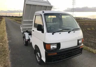 White 1996 Daihatsu Hijet Mini Dump Truck 4WD mini dump truck for sale, stock KTD-0147 (photo 1)