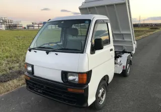 White 1996 Daihatsu Hijet Mini Dump Truck, 82,343 miles, EF, stock KTD-0147 (photo 2)