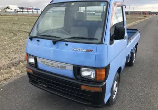 Blue 1996 Daihatsu Hijet Truck, 42,268 miles, EF, stock KTD-0257 (photo 2)