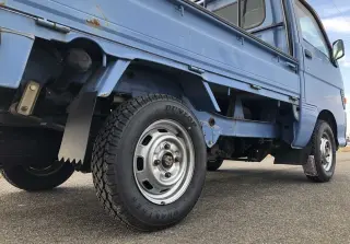 Blue 1996 Daihatsu Hijet Truck, 42,268 miles, EF, stock KTD-0257 (photo 6)