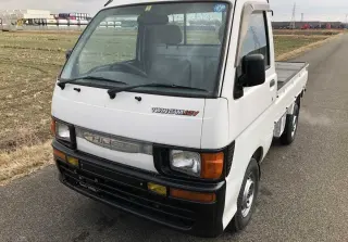 White 1996 Daihatsu Hijet Mini Truck, Kei Truck, 43,590 miles, EF, stock KTD-0258 (photo 2)