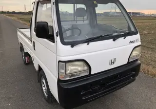 White 1996 Honda Acty Mini Truck, Kei Truck with AC 4WD kei truck for sale, stock KTD-0263 (photo 1)