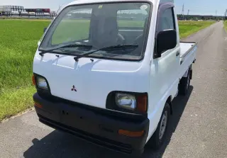 White 1996 Mitsubishi Minicab Mini Truck, Kei Truck in USA, 17,001 miles, 3G83, stock KTD-0265 (photo 2)