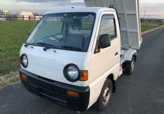 White 1996 Suzuki Carry Mini Dump Truck, 56,660 miles, F6A, stock KTD-0149 (photo 2)