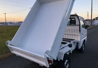 White 1996 Suzuki Carry Mini Dump Truck, 4-Speed Manual, imported mini dump truck, stock KTD-0149 (photo 4)
