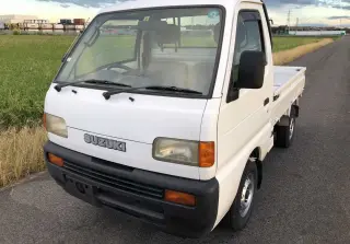 White 1996 Suzuki Carry Mini Truck, Kei Truck, 43,488 miles, F6A, stock KTD-0269 (photo 2)