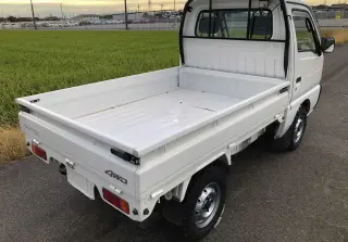 White 1996 Suzuki Carry Mini Truck, Kei Truck, 5-Speed Manual, imported kei truck, stock KTD-0269 (photo 4)