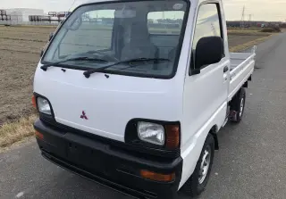 White 1997 Mitsubishi Minicab Mini Dump Truck, 44,222 miles, 3G83, stock KTD-0155 (photo 2)