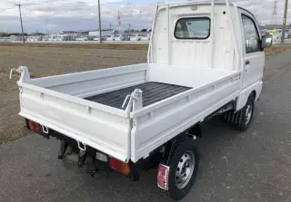 White 1997 Mitsubishi Minicab Mini Dump Truck, 5-Speed Manual, imported mini dump truck, stock KTD-0155 (photo 4)