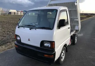 White 1997 Mitsubishi Minicab Mini Dump Truck, 33,690 miles, 3G83, stock KTD-0156 (photo 2)