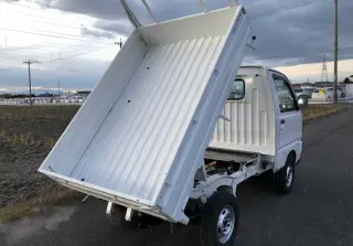 White 1997 Mitsubishi Minicab Mini Dump Truck, 5-Speed Manual, imported mini dump truck, stock KTD-0156 (photo 4)