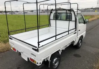 White 1997 Suzuki Carry Mini Truck, Kei Truck, 5-Speed Manual, imported kei truck, stock KTD-0286 (photo 4)