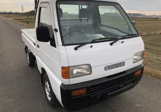 White 1997 Suzuki Carry Mini Truck, Kei Truck 4WD kei truck for sale, stock KTD-0288 (photo 1)