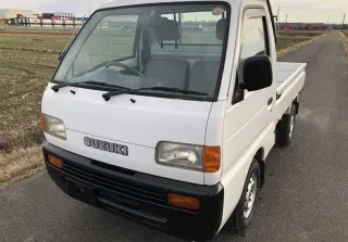 White 1997 Suzuki Carry Mini Truck, Kei Truck, 46,249 miles, F6A, stock KTD-0288 (photo 2)