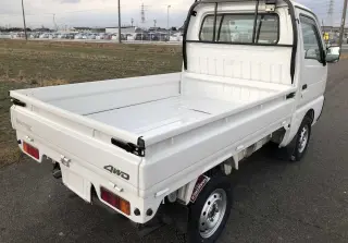 White 1997 Suzuki Carry Mini Truck, Kei Truck, 5-Speed Manual, imported kei truck, stock KTD-0288 (photo 4)