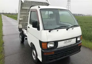White 1998 Daihatsu Hijet Mini Dump Truck 4WD mini dump truck for sale, stock KTD-0165 (photo 1)