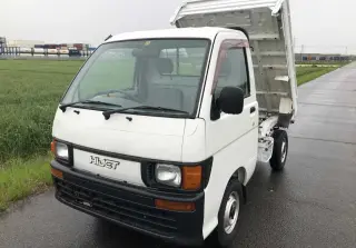 White 1998 Daihatsu Hijet Mini Dump Truck, 40,735 miles, EFClimber, stock KTD-0165 (photo 2)