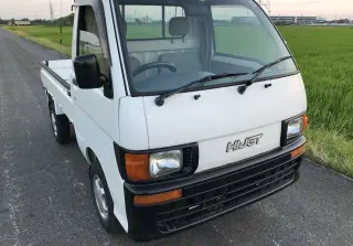 White 1998 Daihatsu Hijet Truck 4WD kei truck for sale, stock KTD-0297 (photo 1)