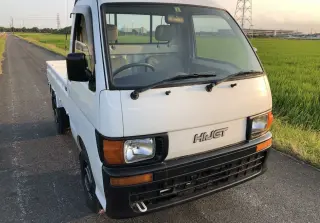 White 1998 Daihatsu Hijet Mini Truck, Kei Truck 4WD kei truck for sale, stock KTD-0295 (photo 1)