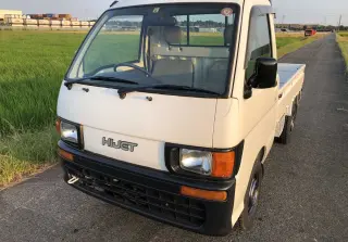 White 1998 Daihatsu Hijet Mini Truck, Kei Truck, 12,203 miles, EF, stock KTD-0295 (photo 2)